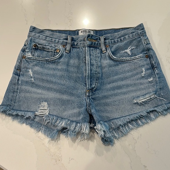 Agolde Pants - Agolde Parker Distressed Short in Swapmeet (Size 26)